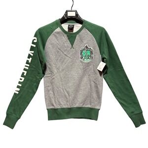 Harry Potter Slytherin Raglan Sweatshirt XS Green Grey Universal Studios‎